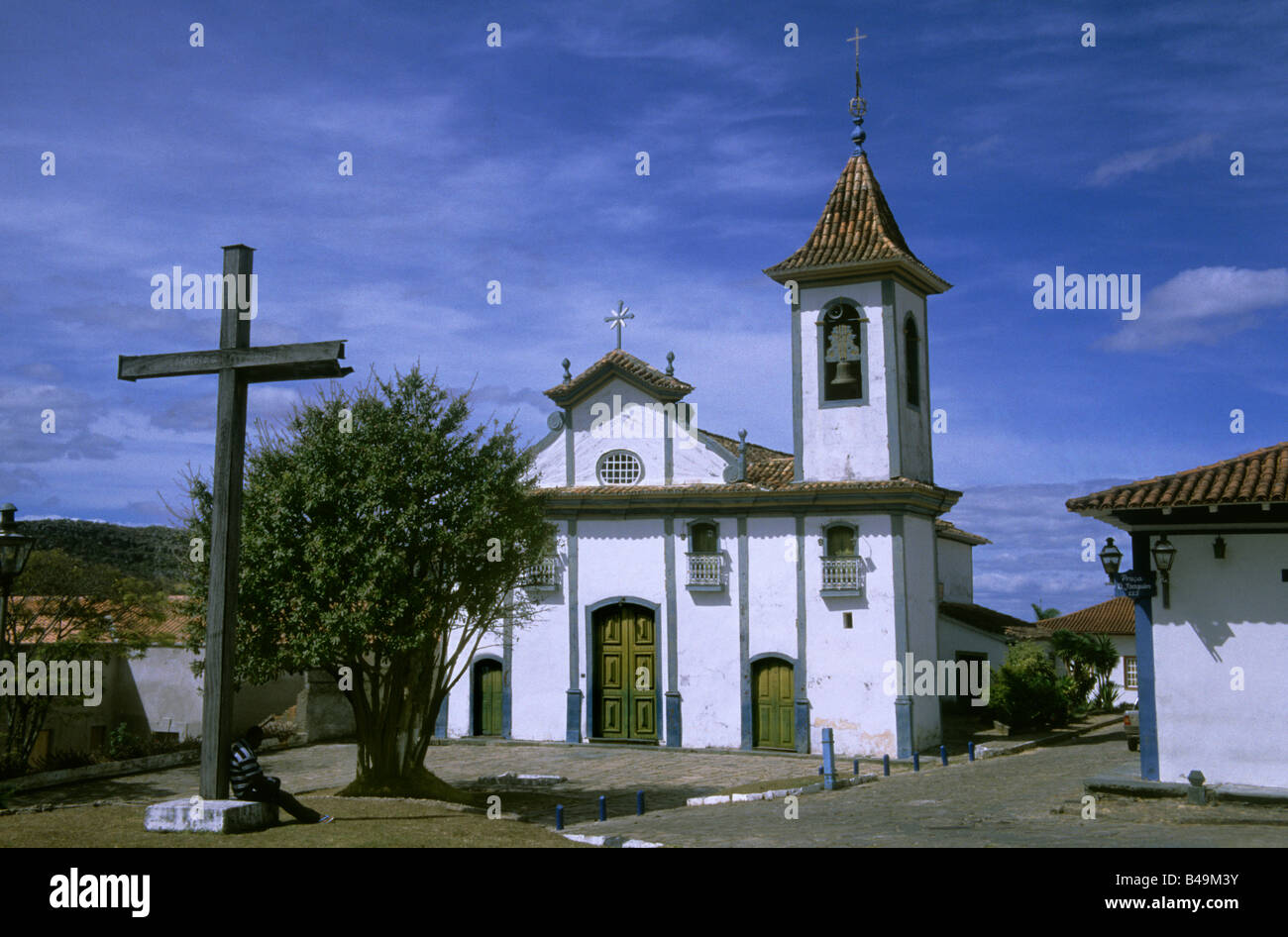 Nossa Senhora do Rosario dos Pretos église construite par des esclaves en 1731 dans Diamantina centre de production de diamants Minas Gerais Brésil Banque D'Images