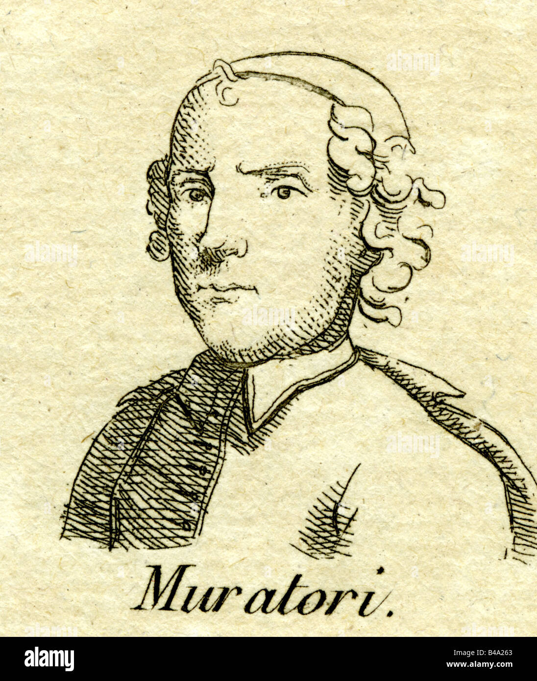 Muratori, Lodovico Antonio, 21.10.1672 - 23.1.1750, prêtre et érudit italien, portrait, gravure, 19e siècle, jésuite, historien, écrivain, bibliothécaire, Italie, 18e siècle, l'artiste a le droit d'auteur , de ne pas être effacé Banque D'Images