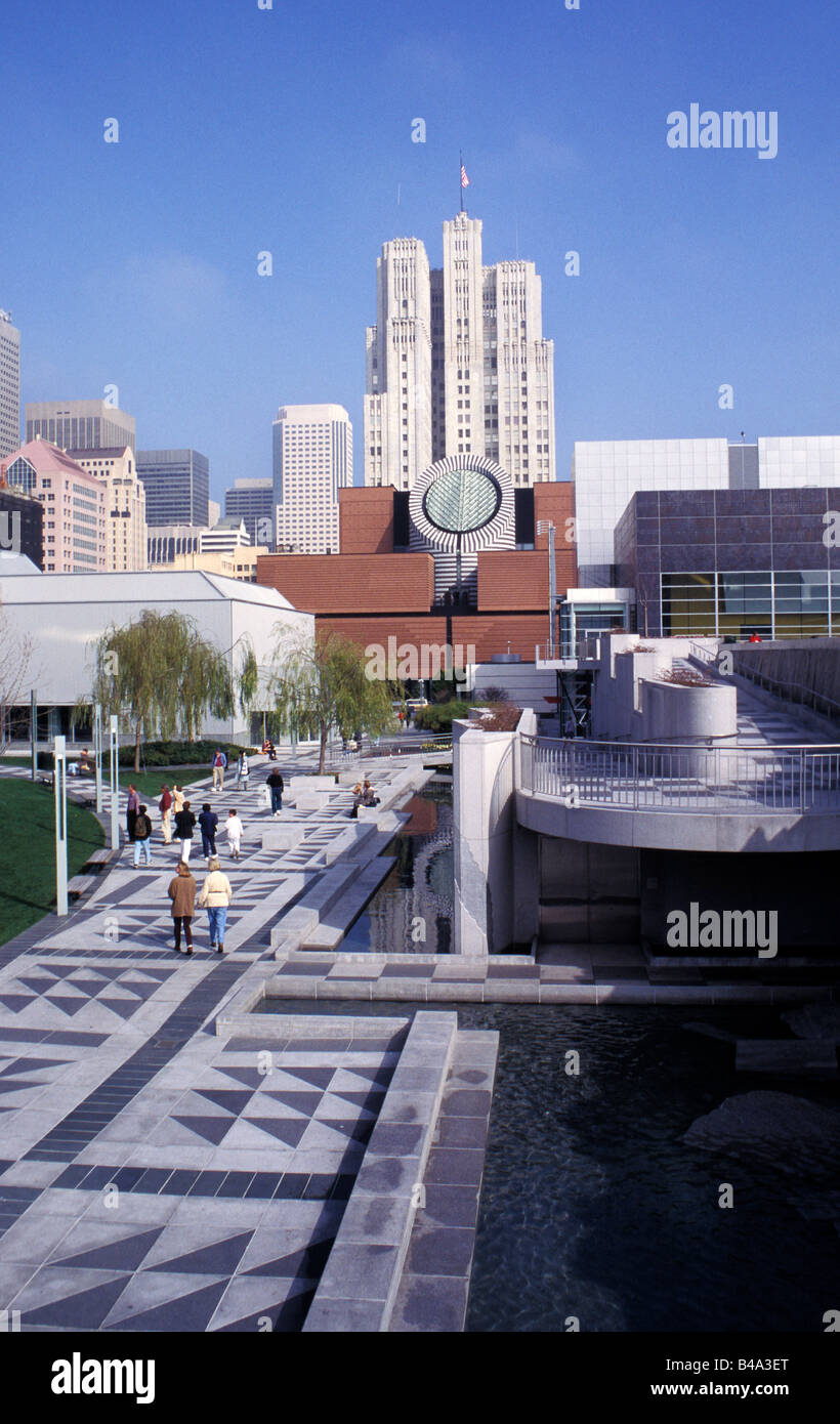 La Californie San Francisco Museum of Modern Art et jardins Yerba Buena Photo 8 casanf318 Photo Lee Foster 2008 Banque D'Images