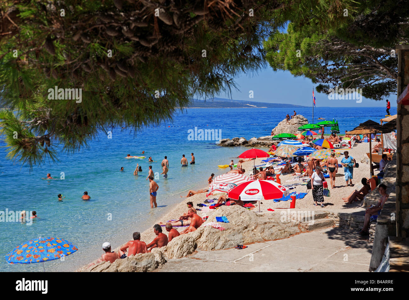 Dalmatie centrale, la Riviera de Makarska, Brela Banque D'Images