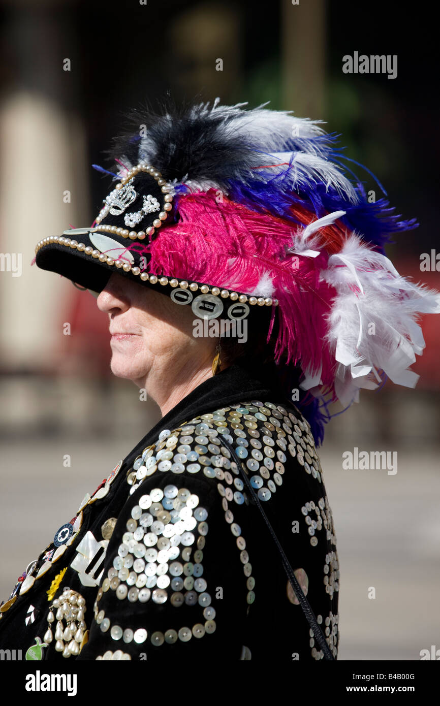 Pearly Kings and Queens Harvest Festival Guildhall London Banque D'Images