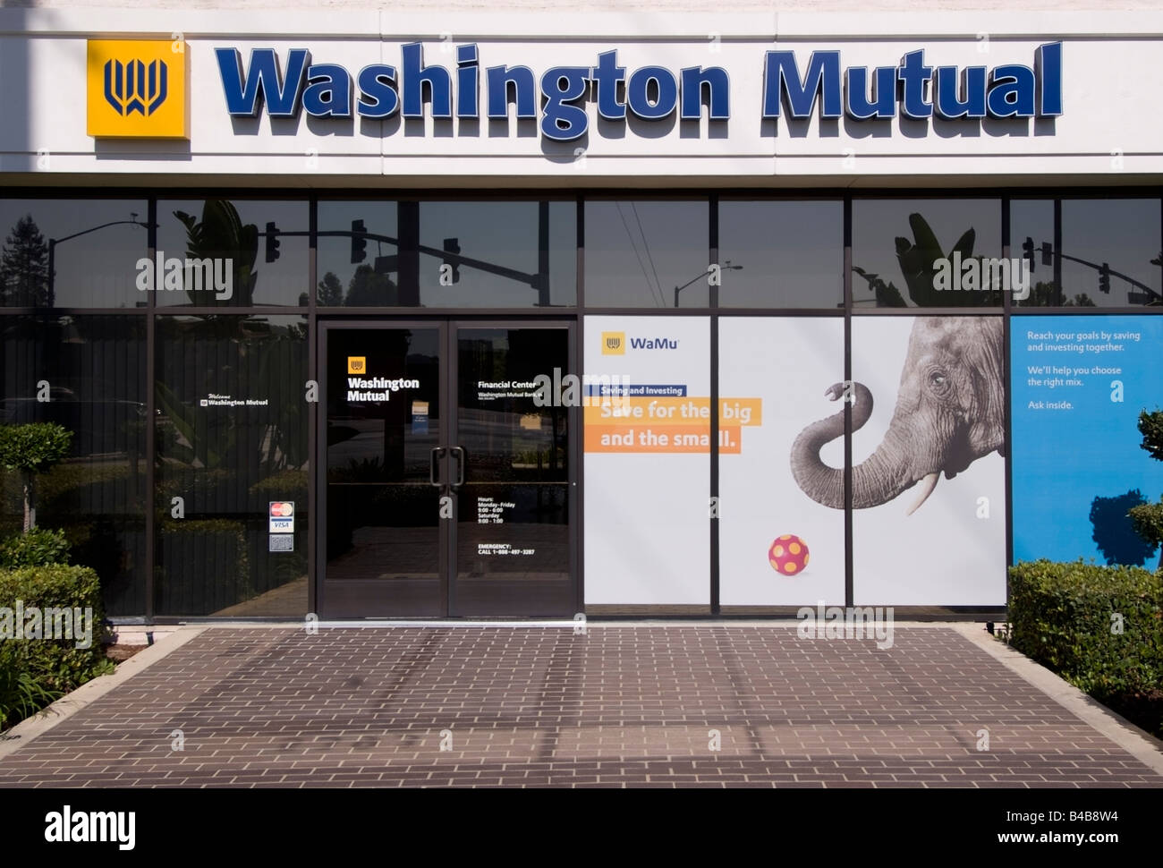 A Washington Mutual Bank à San Jose, CA. En septembre de 08 Washington Mutual est devenue la plus grande faillite de banque en U S L'histoire. Banque D'Images