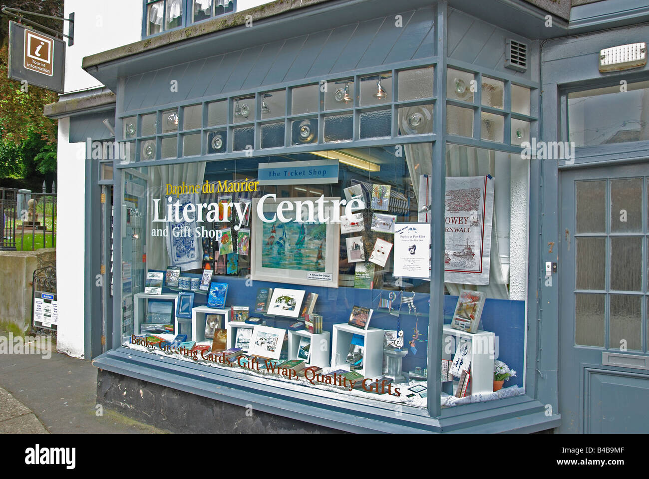 La Daphné du Maurier centre littéraire et librairie infowey,cornwall,uk Banque D'Images