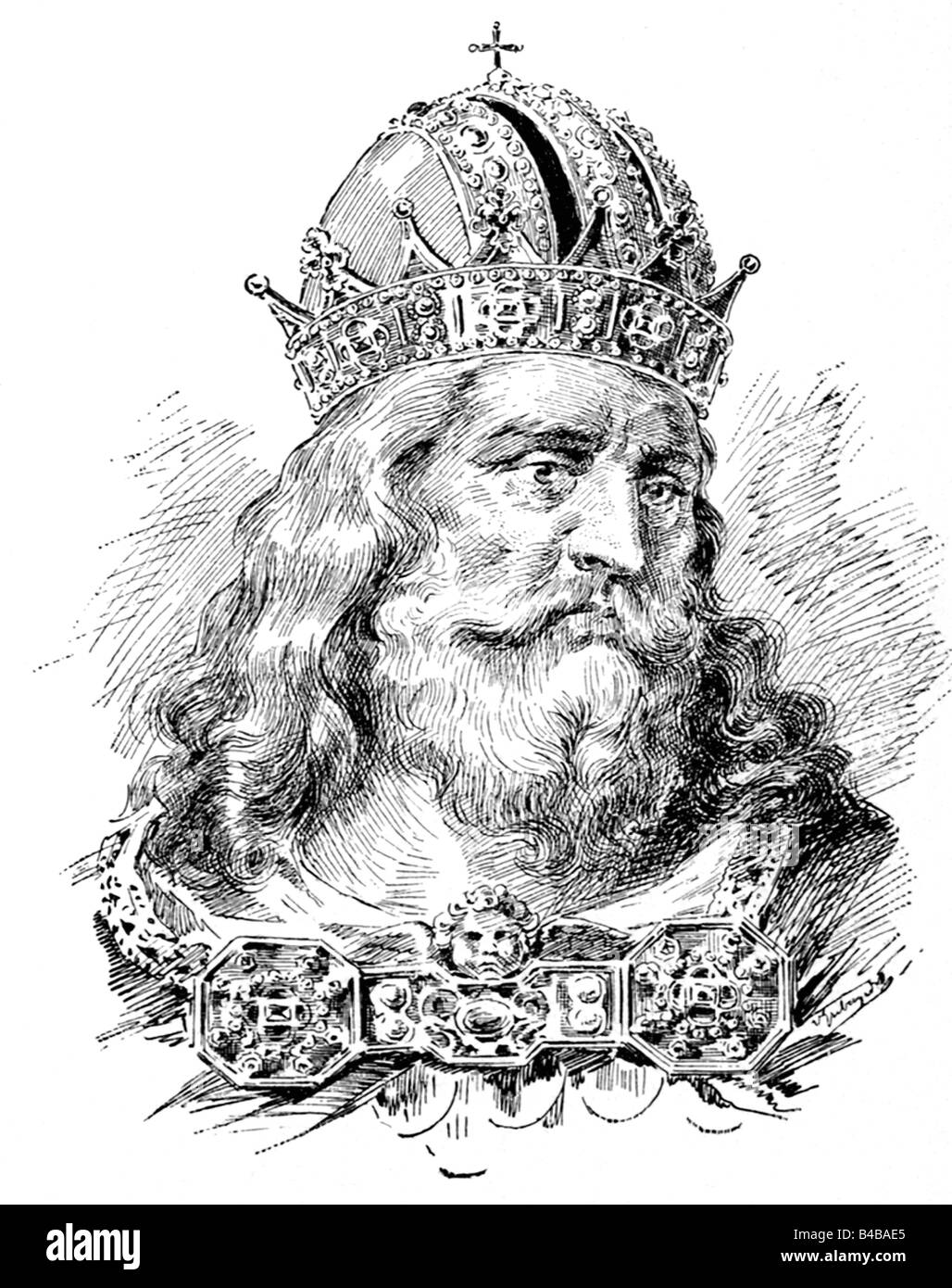 Emperor Charlemagne Banque D'images Noir Et Blanc - Alamy