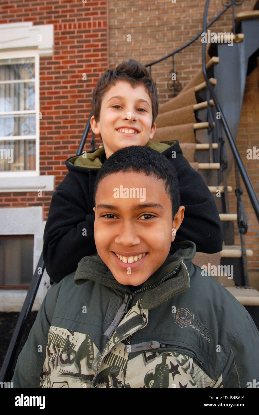 Enfants multiculturelle Montréal Banque D'Images