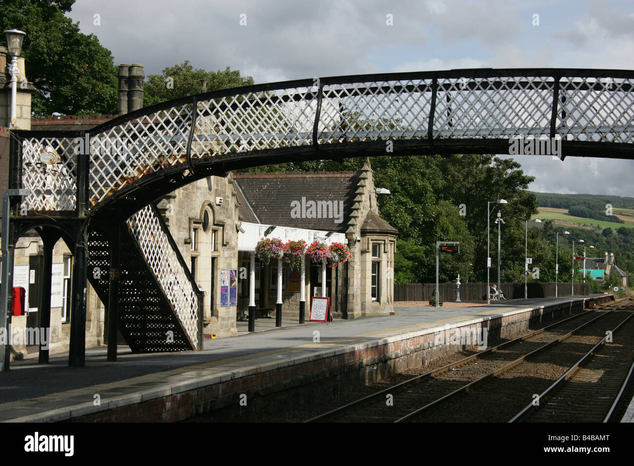 La ville de Perth, en Écosse. La gare de Pitlochry sur Station Road. Banque D'Images