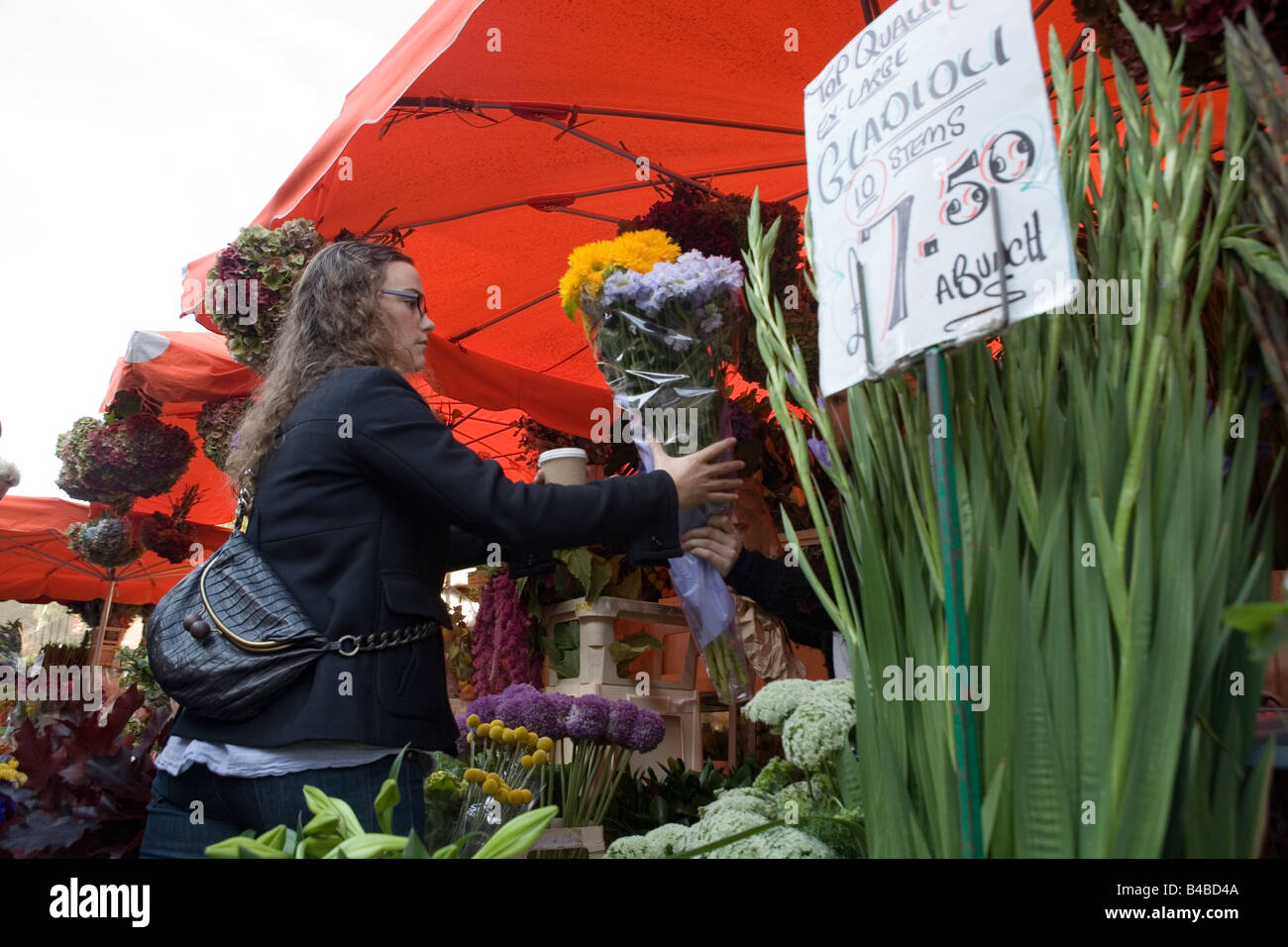 L'achat de fleurs, la Colombie e marché aux fleurs Banque D'Images