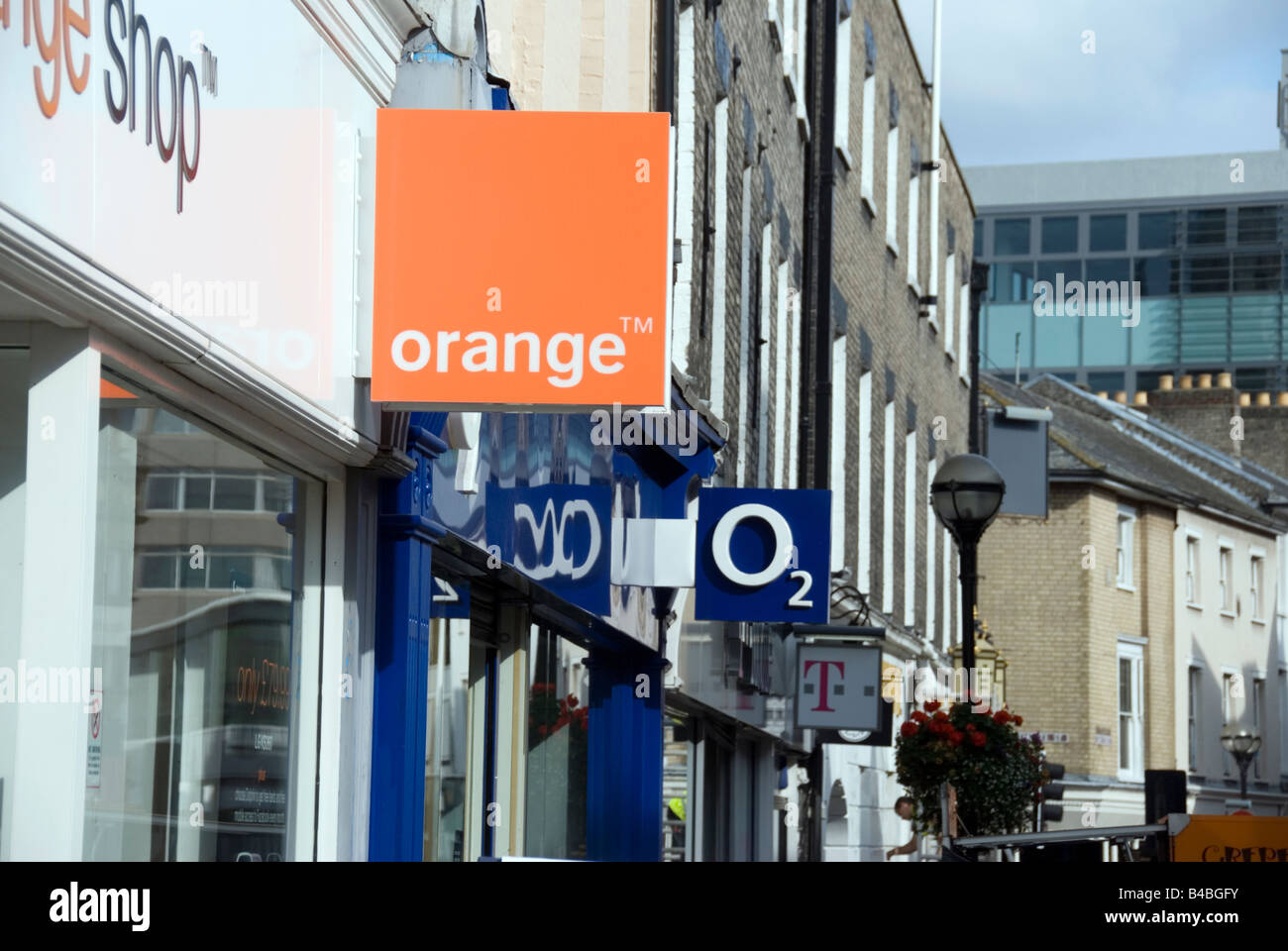 Le réseau de téléphone mobile Shop Banque D'Images