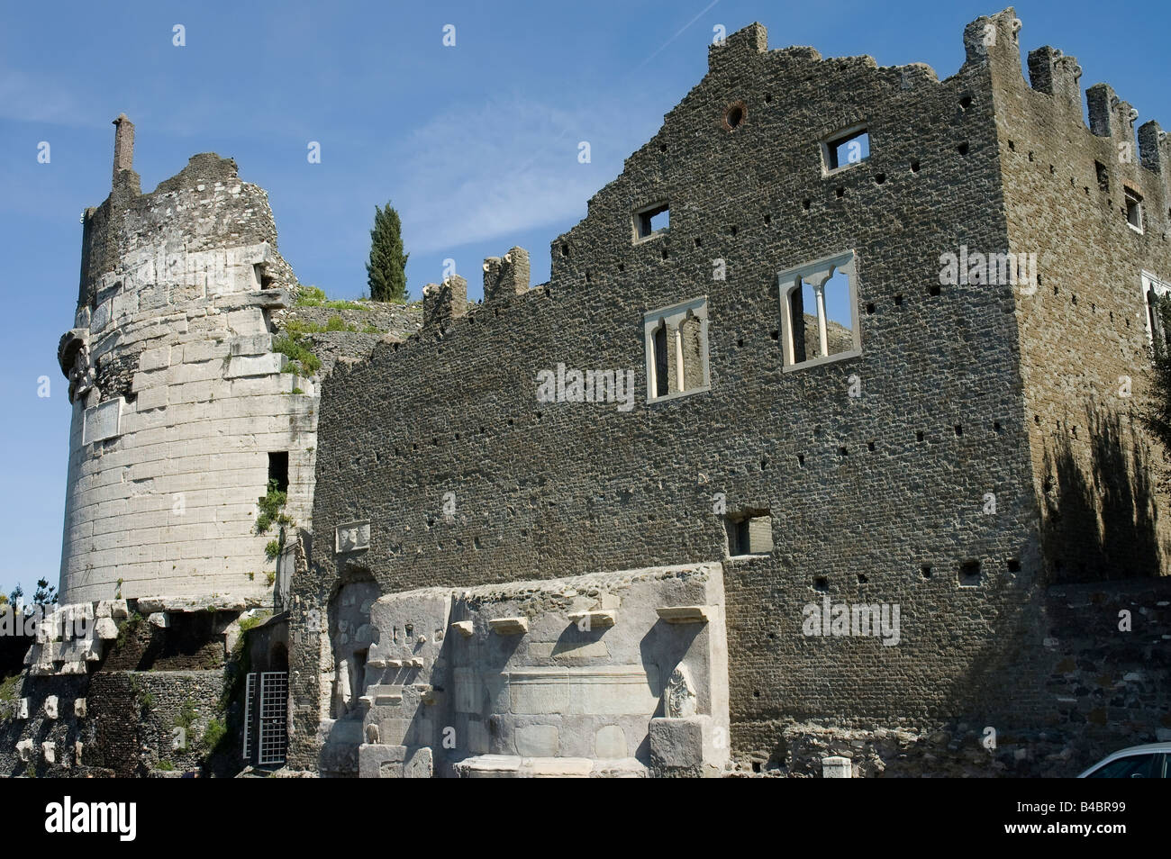 Mausolée de Cecilia Metella, via Appia Antica, Rome, Italie Banque D'Images