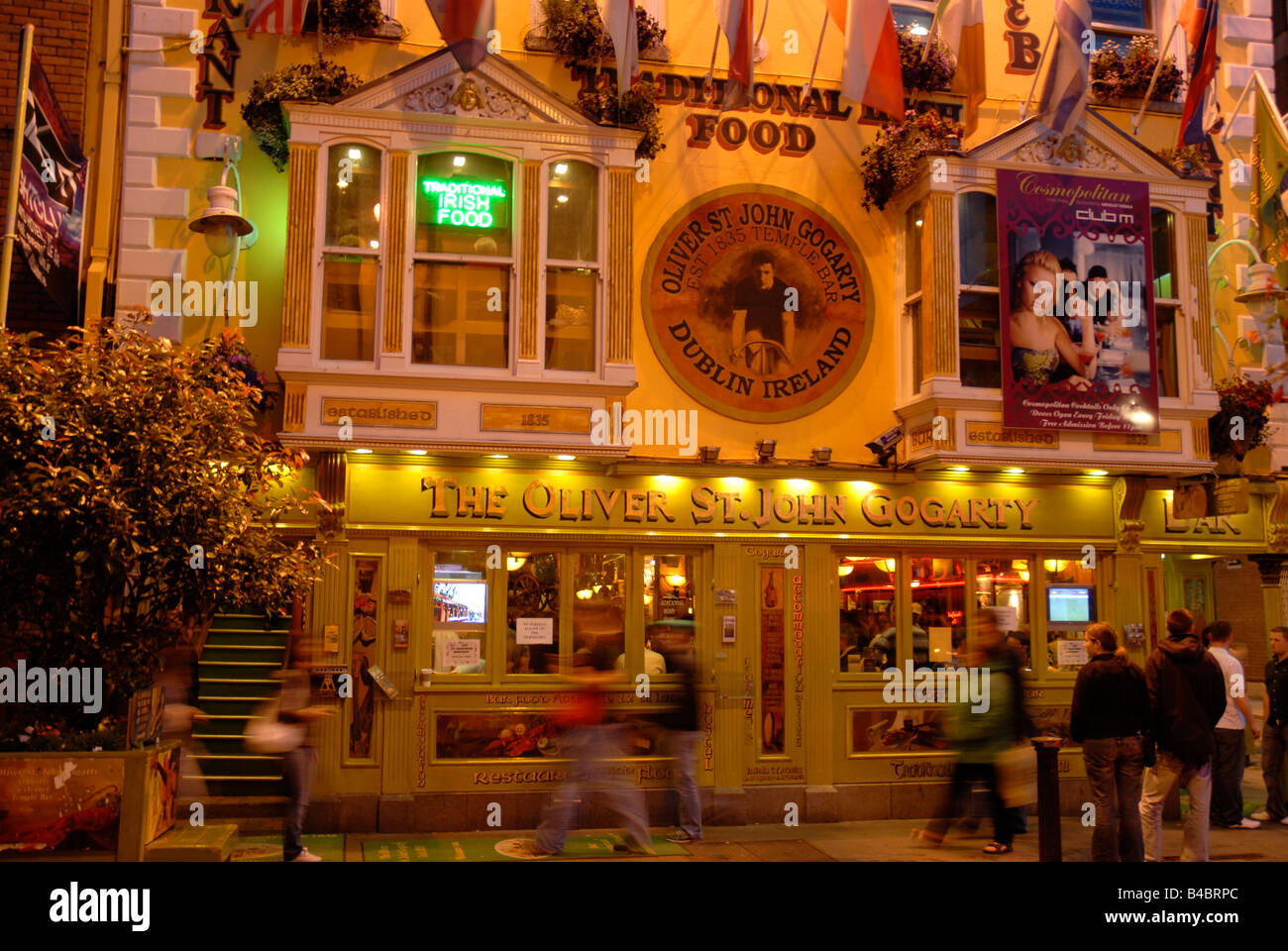 Le Oliver St John Half-penny Bridge dans Temple Bar Dublin Ireland Banque D'Images