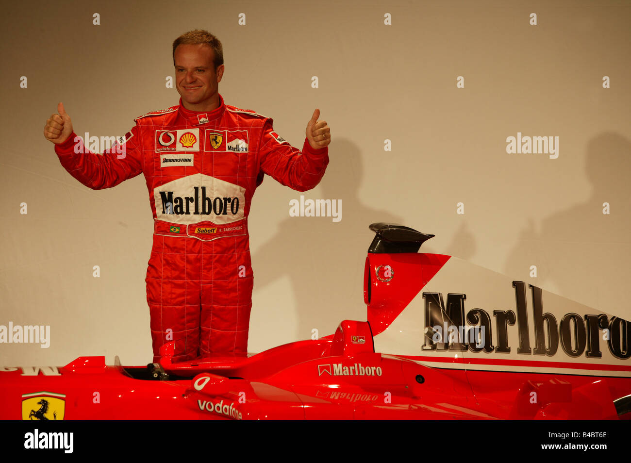 Sport moteur, Rubens Barrichello, Ferrari présentation, Personnes, race driver, photographe : Daniel Reinhard Banque D'Images