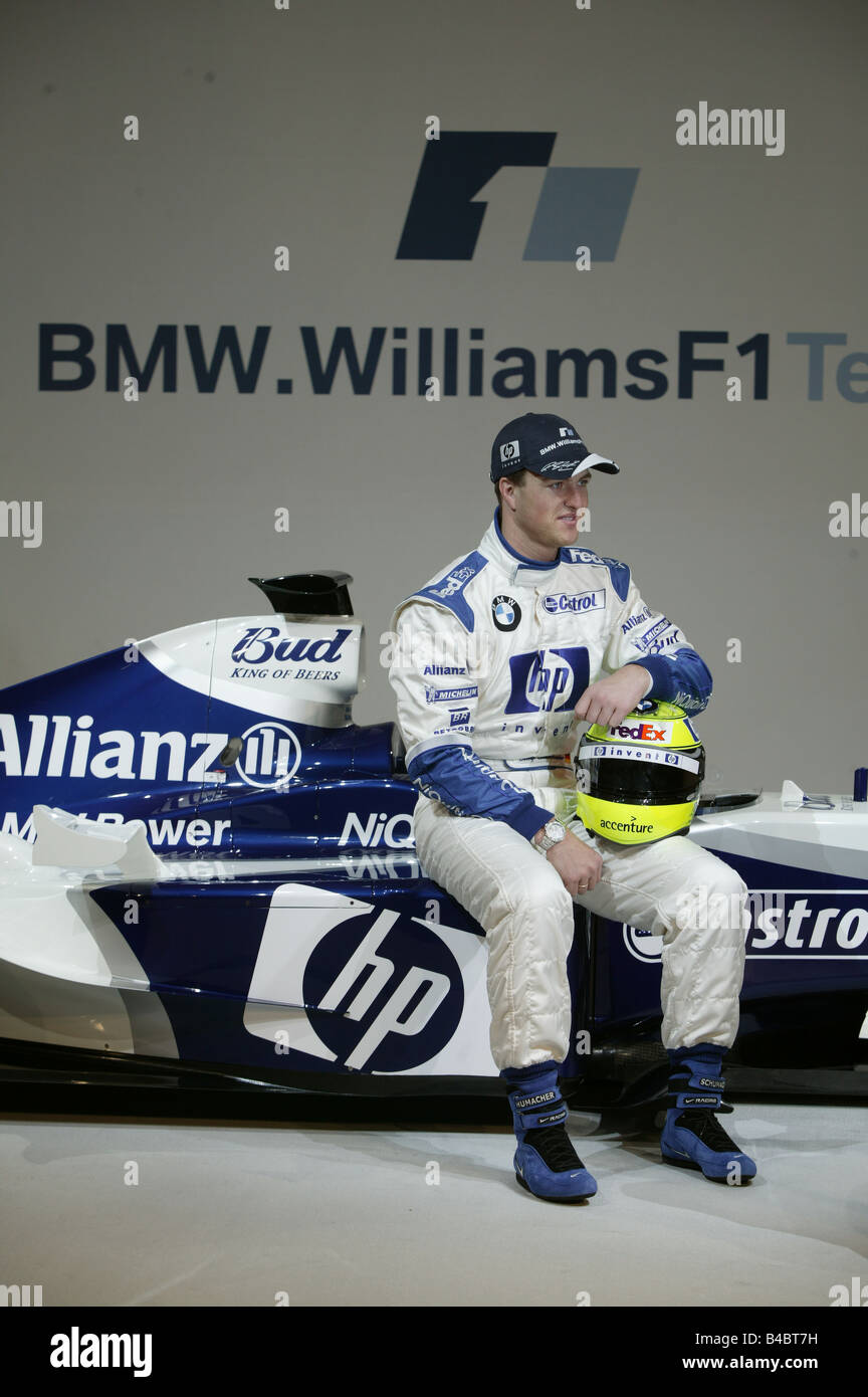 Sport moteur, Ralf Schumacher, présentation de Williams BMW , des personnes, race driver, photographe : Daniel Reinhard Banque D'Images