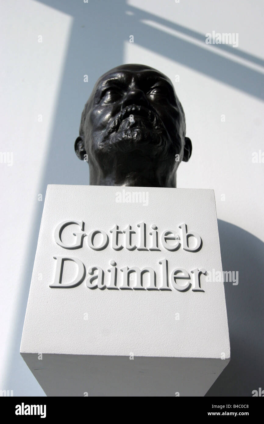 Voiture, Sculpture, Büste, 'Gottlieb Daimler', photo : Uli Jooss Banque D'Images