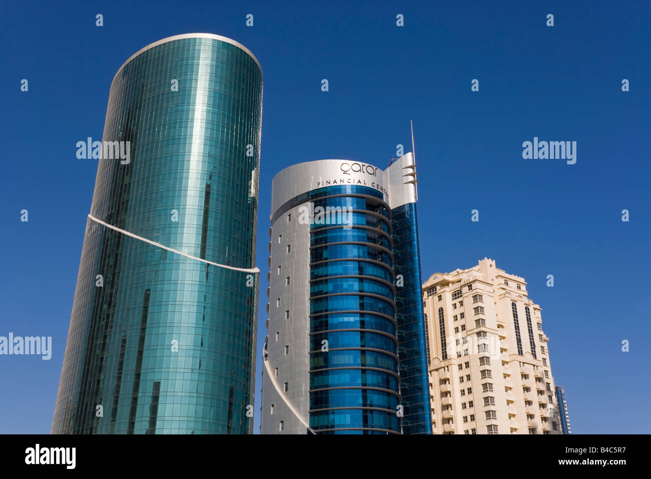 Le Qatar, au Moyen-Orient, Péninsule Arabe, Doha, West Bay, Qatars et Financier Central Business District Banque D'Images