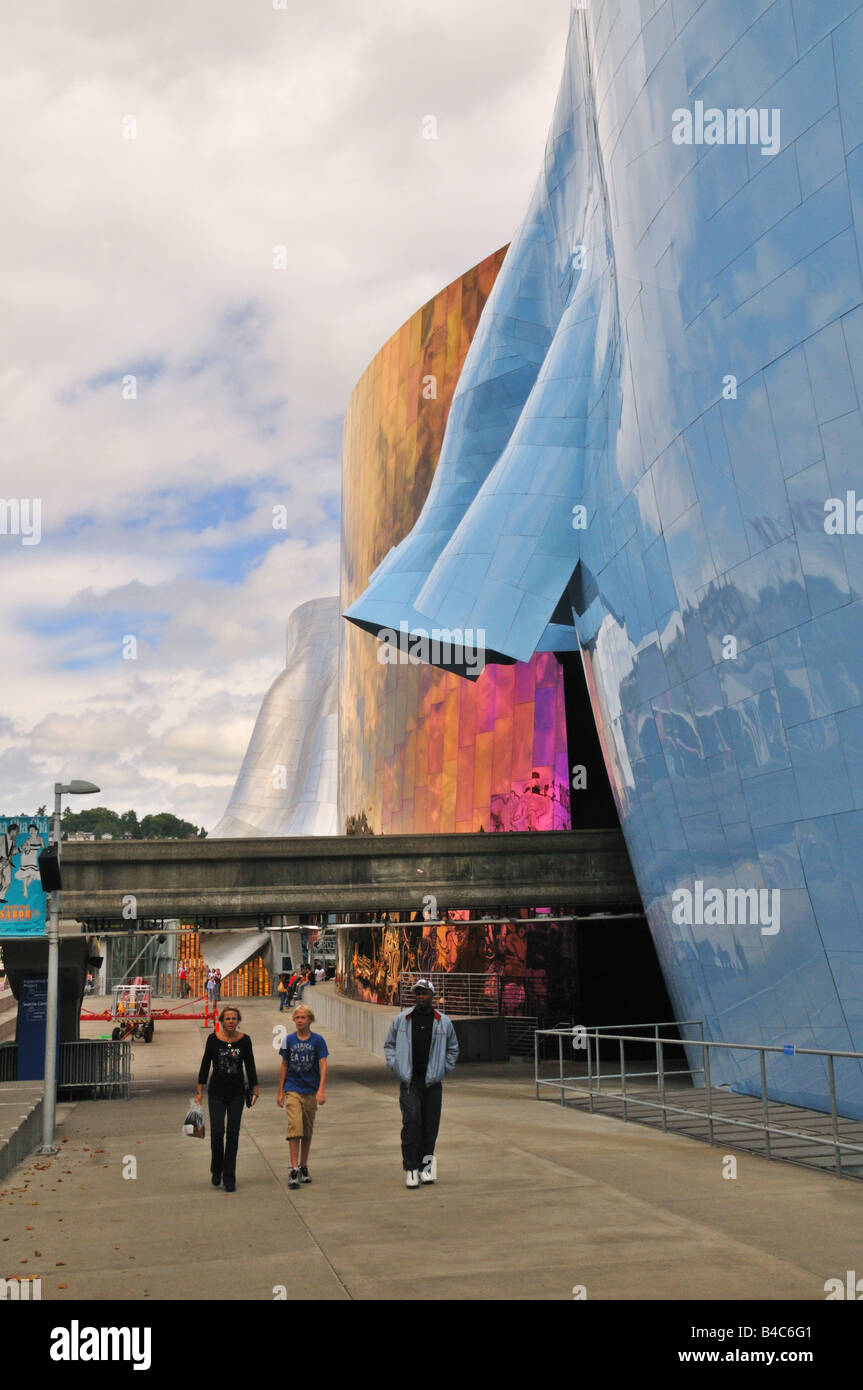 Sous-l'Experience Music Project un musée sur la musique au centre de Seattle à Seattle Banque D'Images