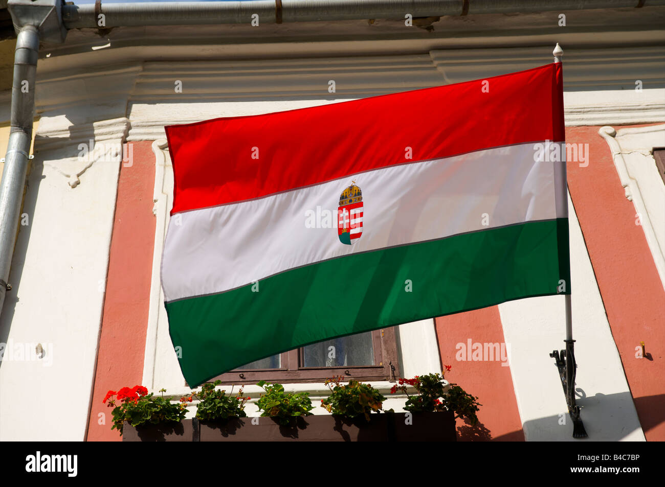 Drapeau de la Hongrie Banque D'Images