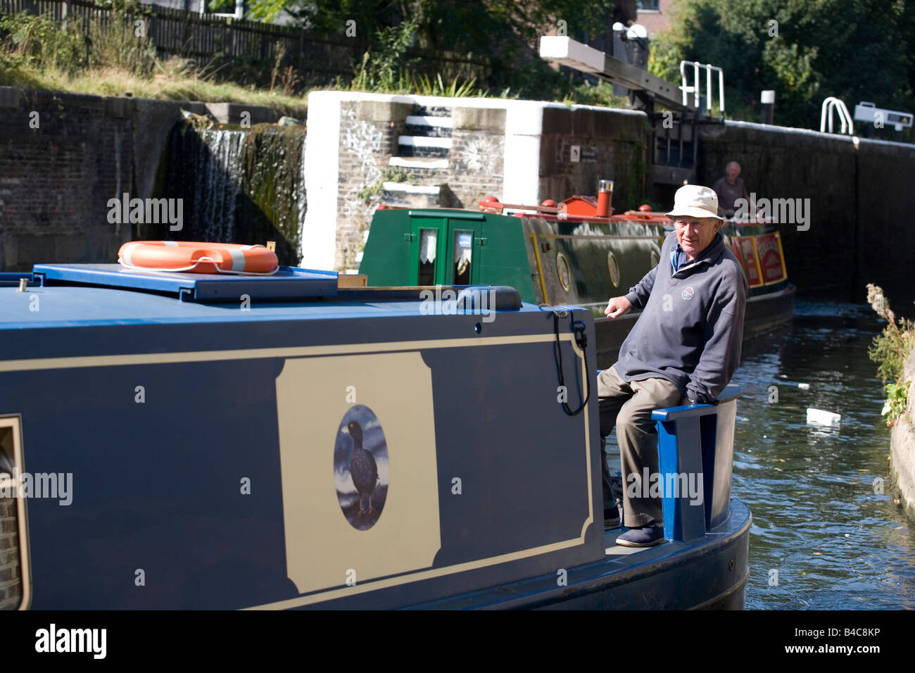 Barge sur Regents Canal, East London Banque D'Images