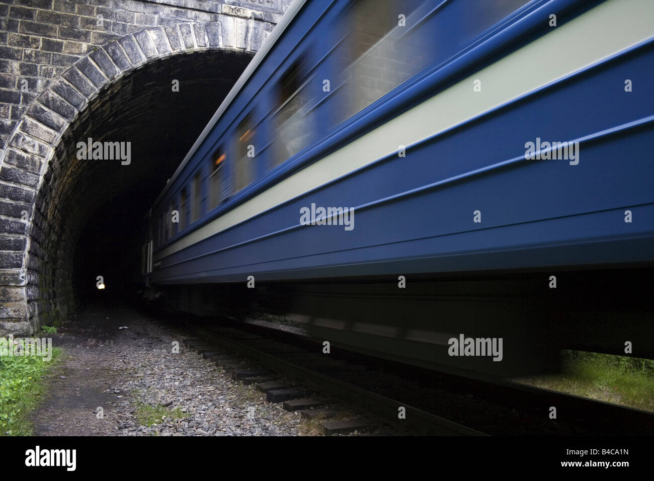 La conduite des trains de tunnel Banque D'Images