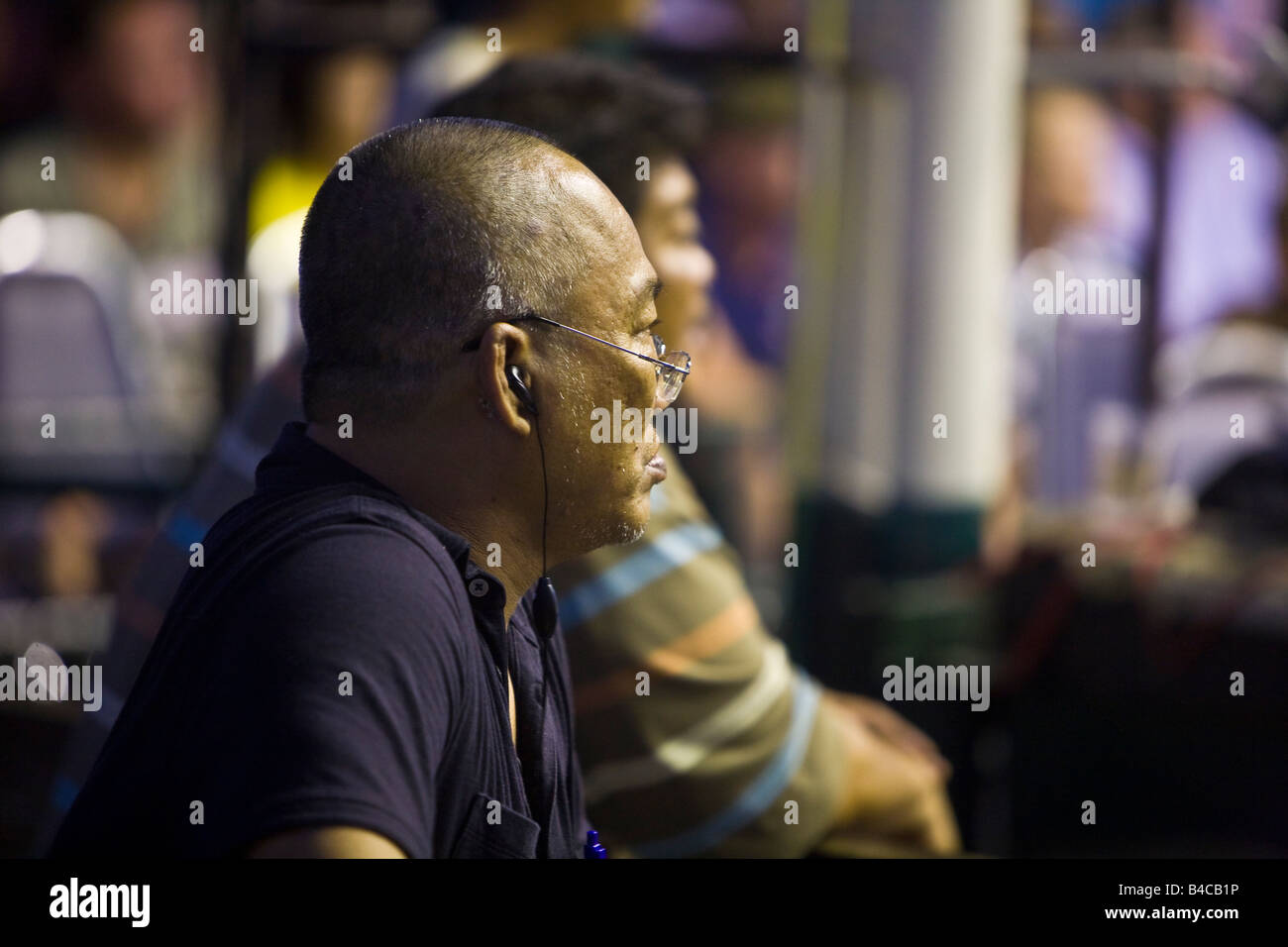 Bookmaker, Thai Boxing Lumpinee Stadium Bangkok Thaïlande Banque D'Images