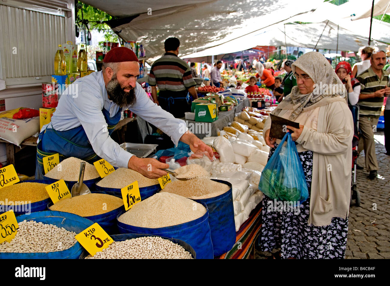 Jardiniers voisinage direct de l'Egyptian Spice Bazaar Banque D'Images