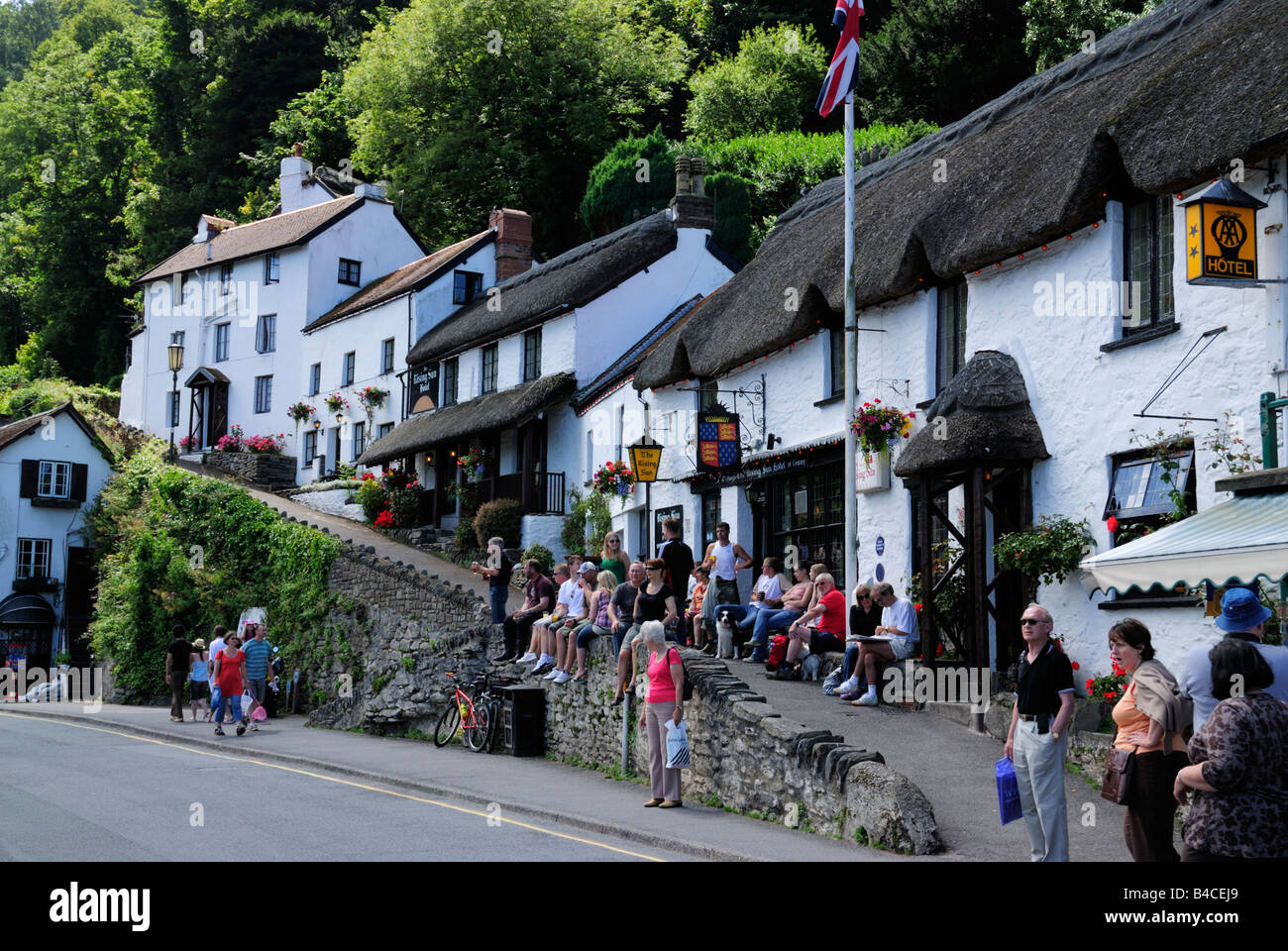 Le Rising Sun Hotel à Lynmouth, Devon, UK Banque D'Images