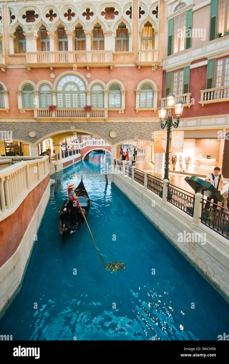 Intérieur de l'hôtel Venetian Macao Macao Casino et Banque D'Images