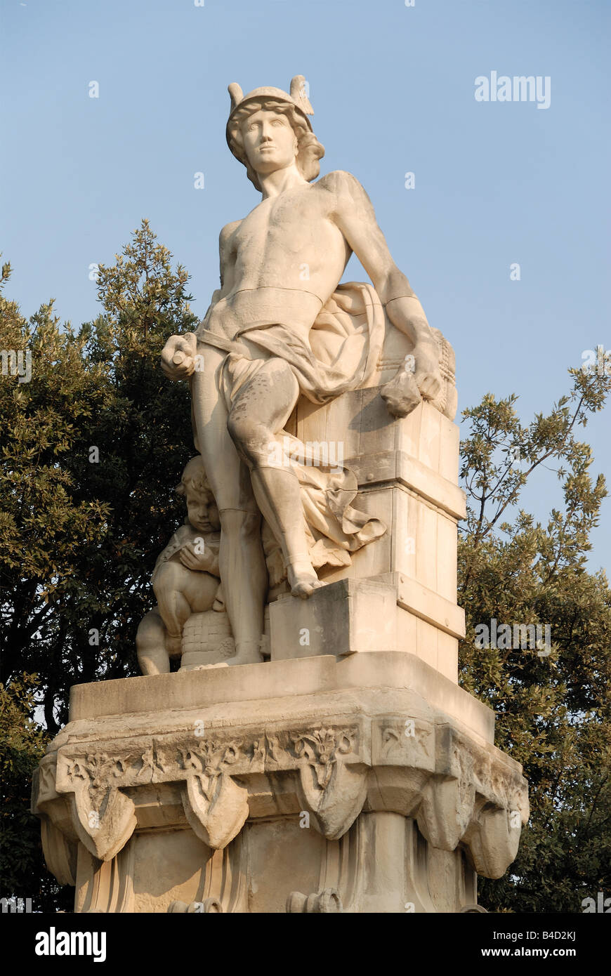 Statue à Barcelone, Espagne Banque D'Images