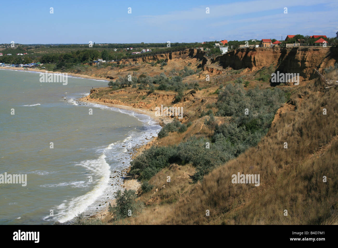 Vue sur la côte nord de la mer Noire, Sébastopol (Crimée, Ukraine) Banque D'Images