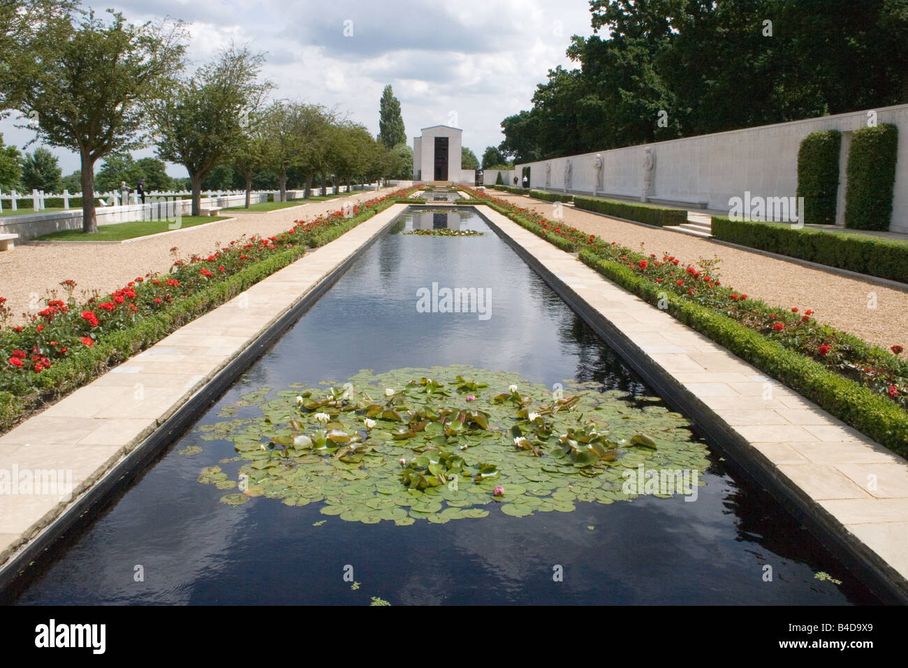 Le cimetière Américain motifs Memorial war museum nr Madingley Cambridge Banque D'Images