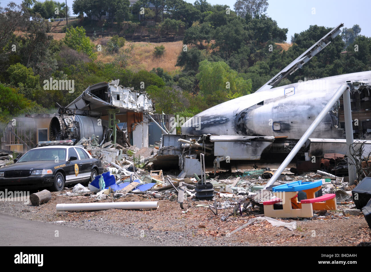 Accident d'avion - Universal Studios Banque D'Images