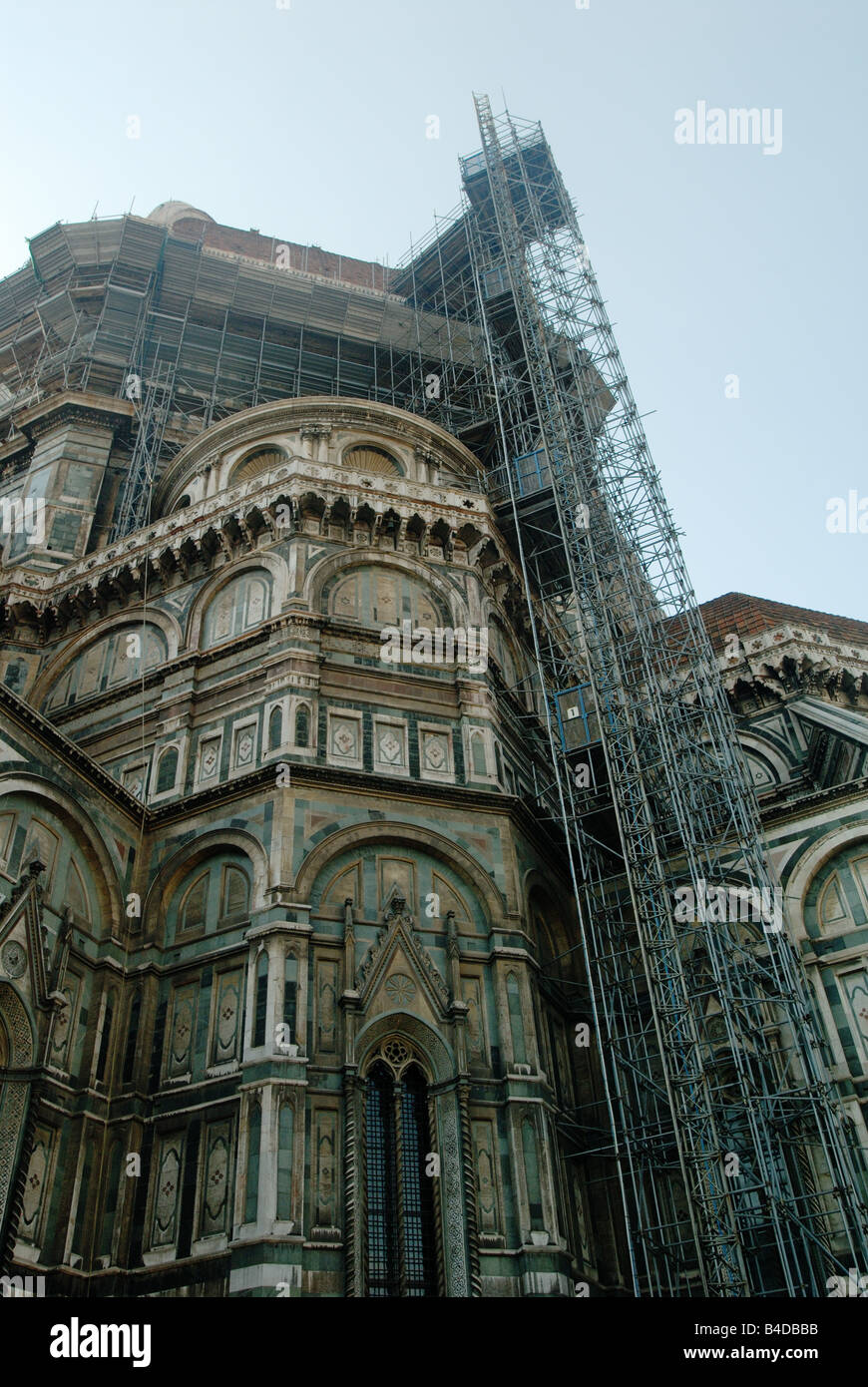 Travaux de restauration de la cathédrale de Florence, Italie Banque D'Images