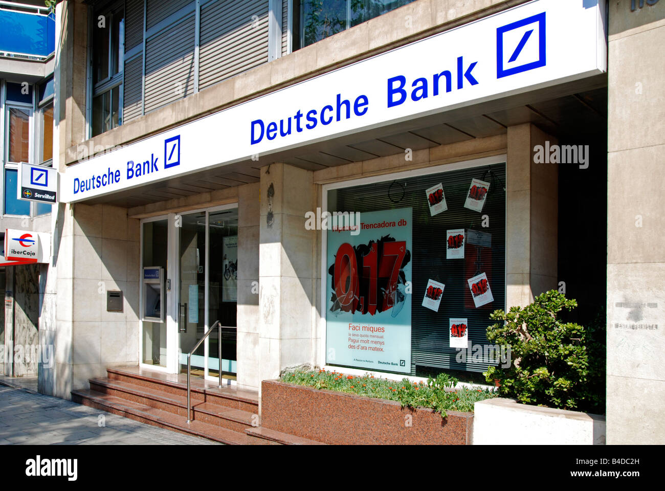 L'entrée de Deutsche bank,Tarragone, Espagne Banque D'Images