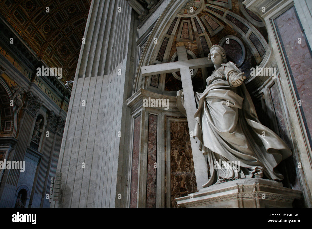 La Pietà de Michel-Ange dans la Basilique Saint Pierre Rome Italie Banque D'Images