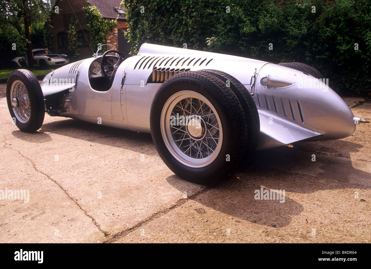 Voiture, Auto Union, course env., Grand Prix, l'année de modèle 1937-1939, argent, Vintage car, le 30s, 16 cylindres, debout, upholdi Banque D'Images