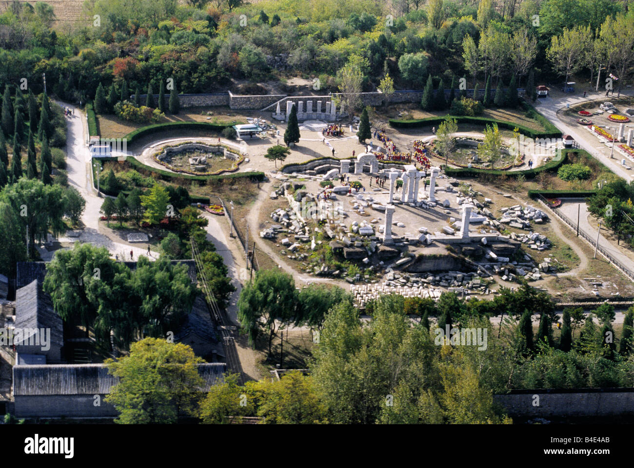 Jardin impérial Yuan Ming Yuan, Beijing, Chine Banque D'Images