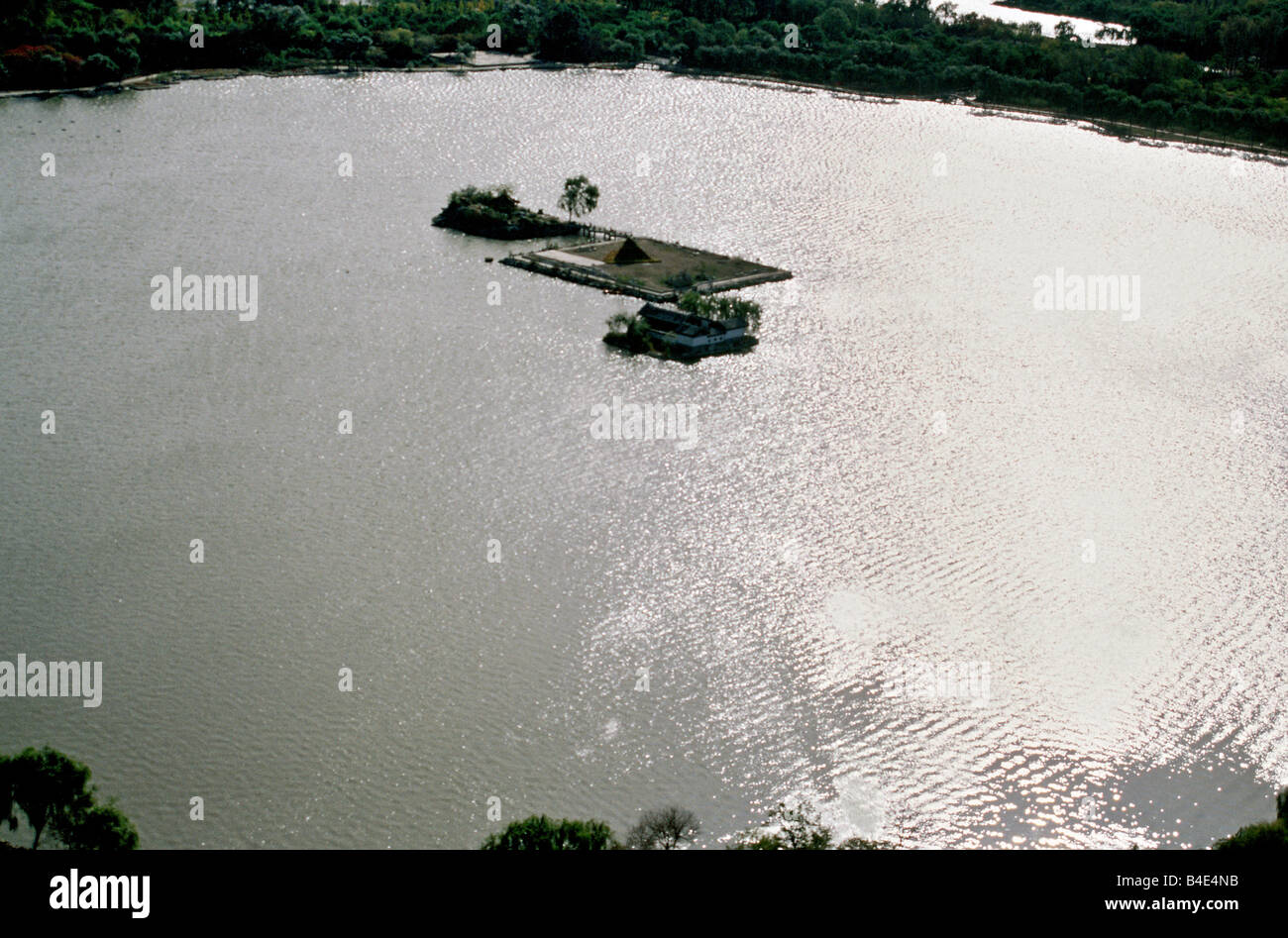 Jardin impérial Yuan Ming Yuan, Beijing, Chine Banque D'Images