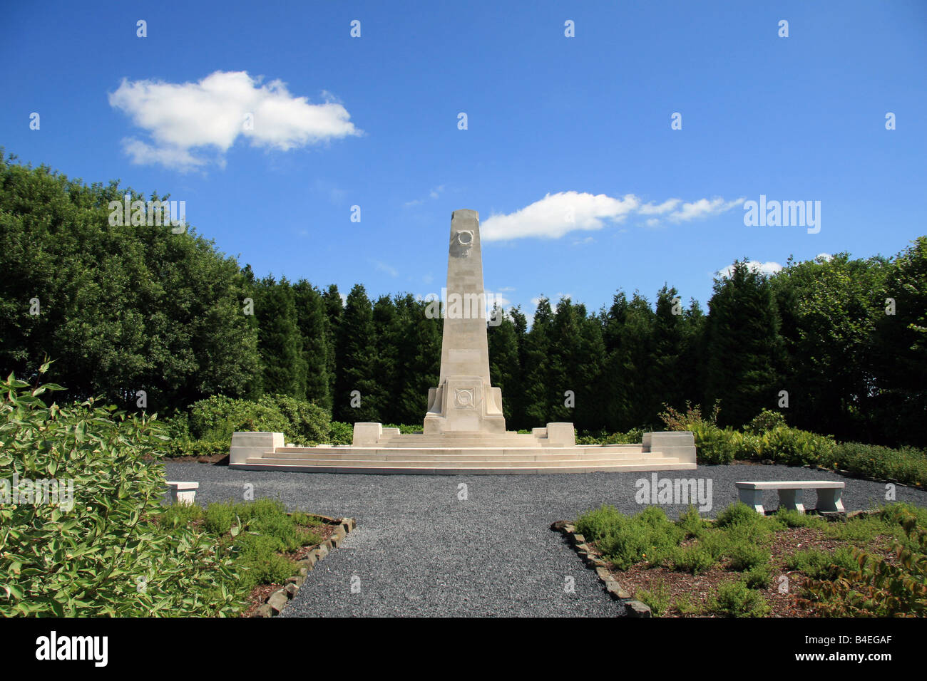 Le New Zealand Memorial à Messines (Mesen), Belgique. Banque D'Images