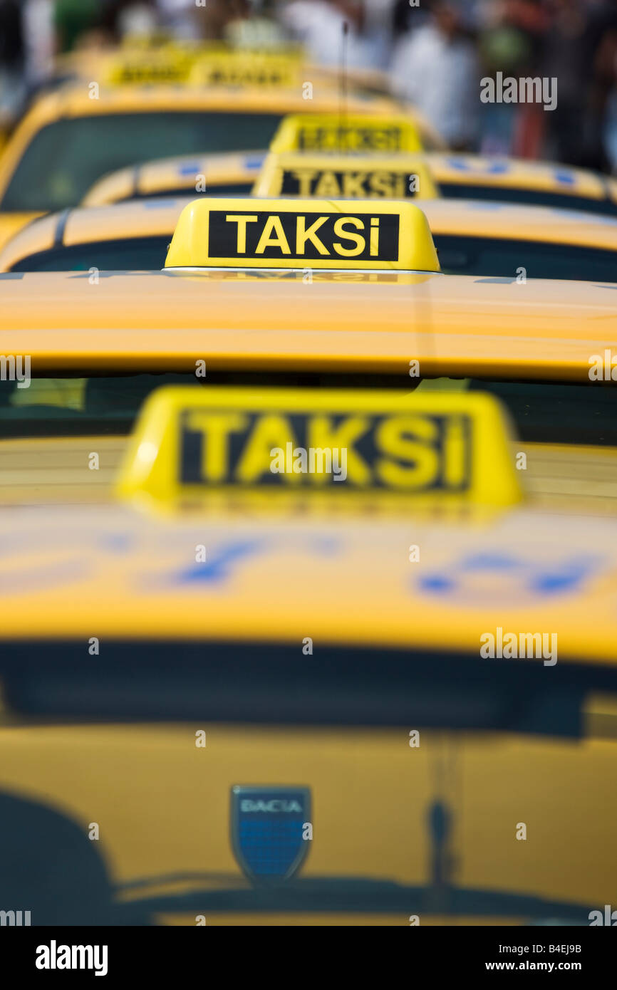 Les taxis, Istanbul Banque D'Images