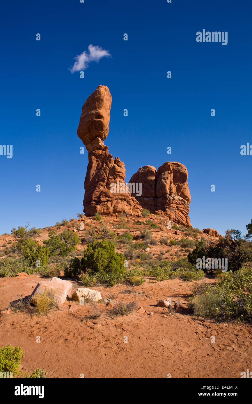 Balanced Rock Arches National Park Moab Utah USA Banque D'Images