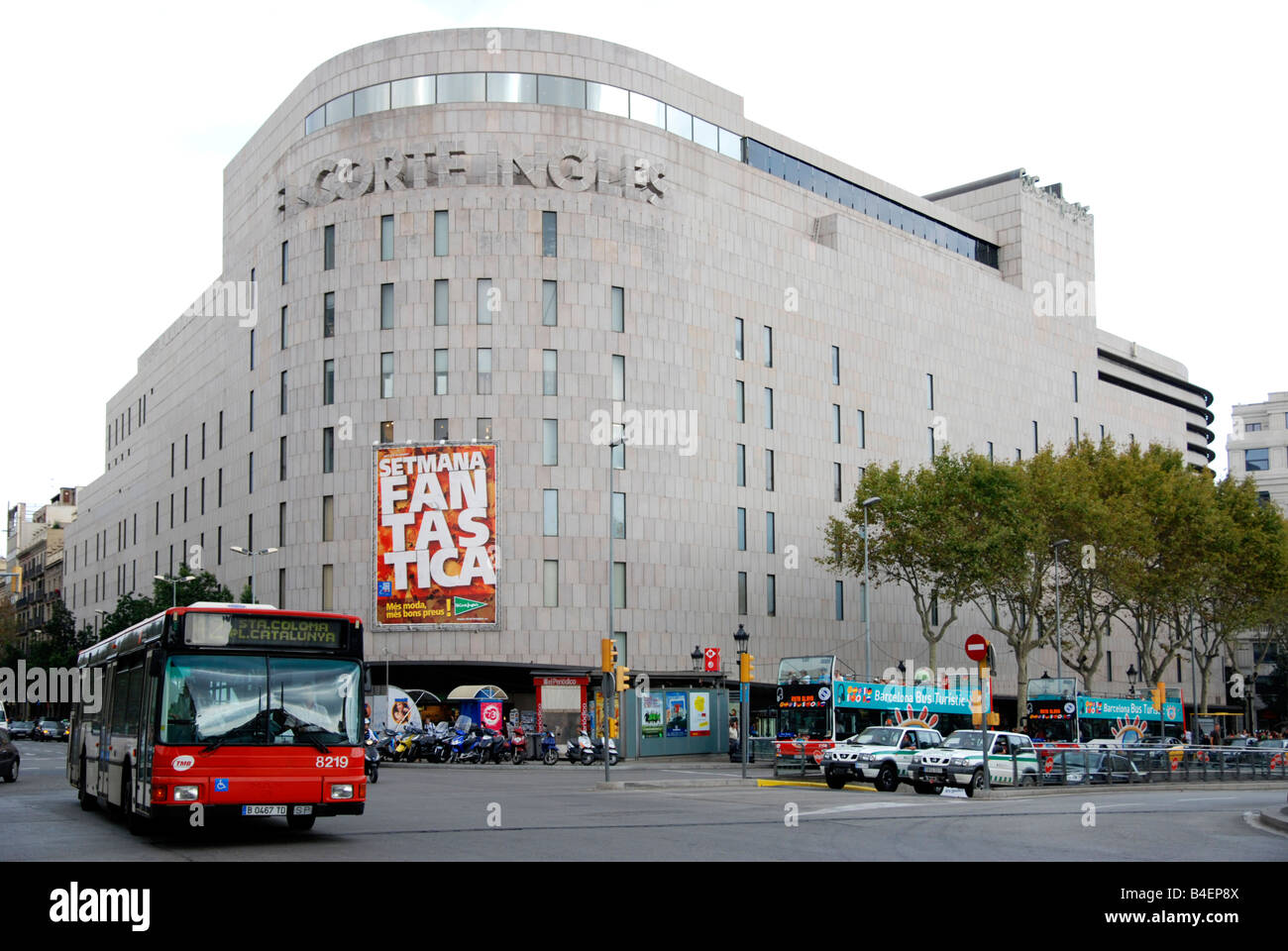 Le 'cort ingles' store sur la Plaza Catalunya, Barcelone, Espagne Banque D'Images