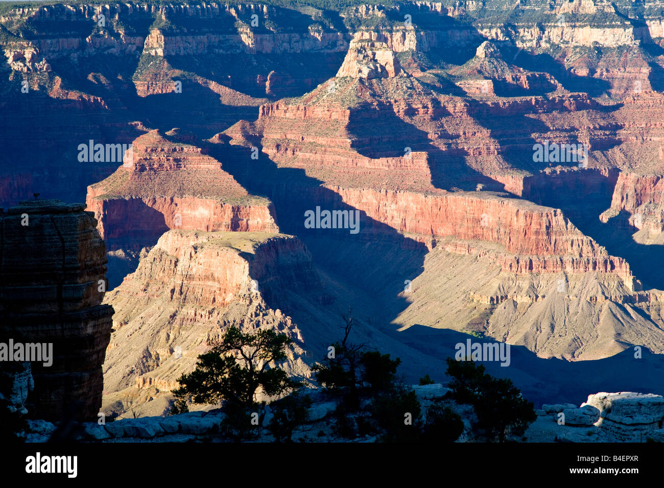 Grand Canyon Arizona USA vu de South Rim viewpoint Banque D'Images