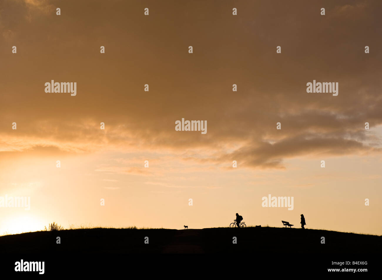 La colline du Parlement le soir orageux Hampstead Hampstead Heath Londres NW3 United Kingdom Banque D'Images