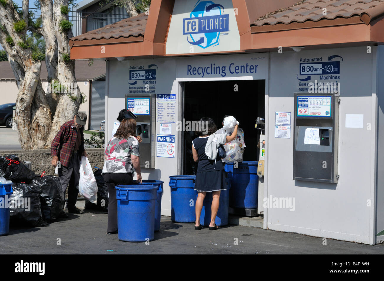 Une station de recyclage Banque D'Images