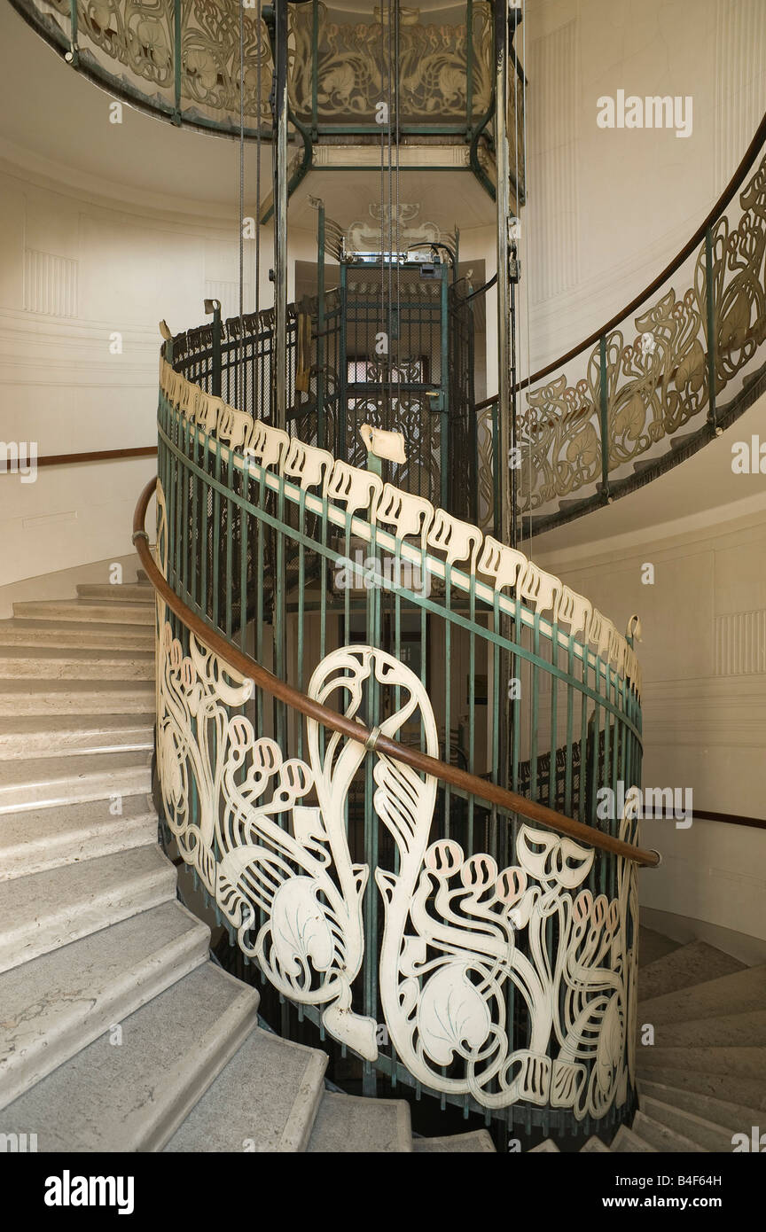 Immeuble Art Nouveau vienne Wienzeile 38 par Otto Wagner Banque D'Images