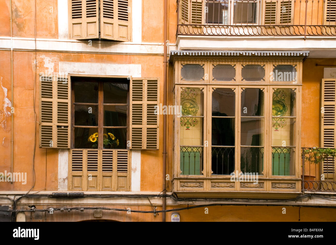 Palma de Majorque Îles Baléares Espagne Architecture dans la vieille ville Banque D'Images