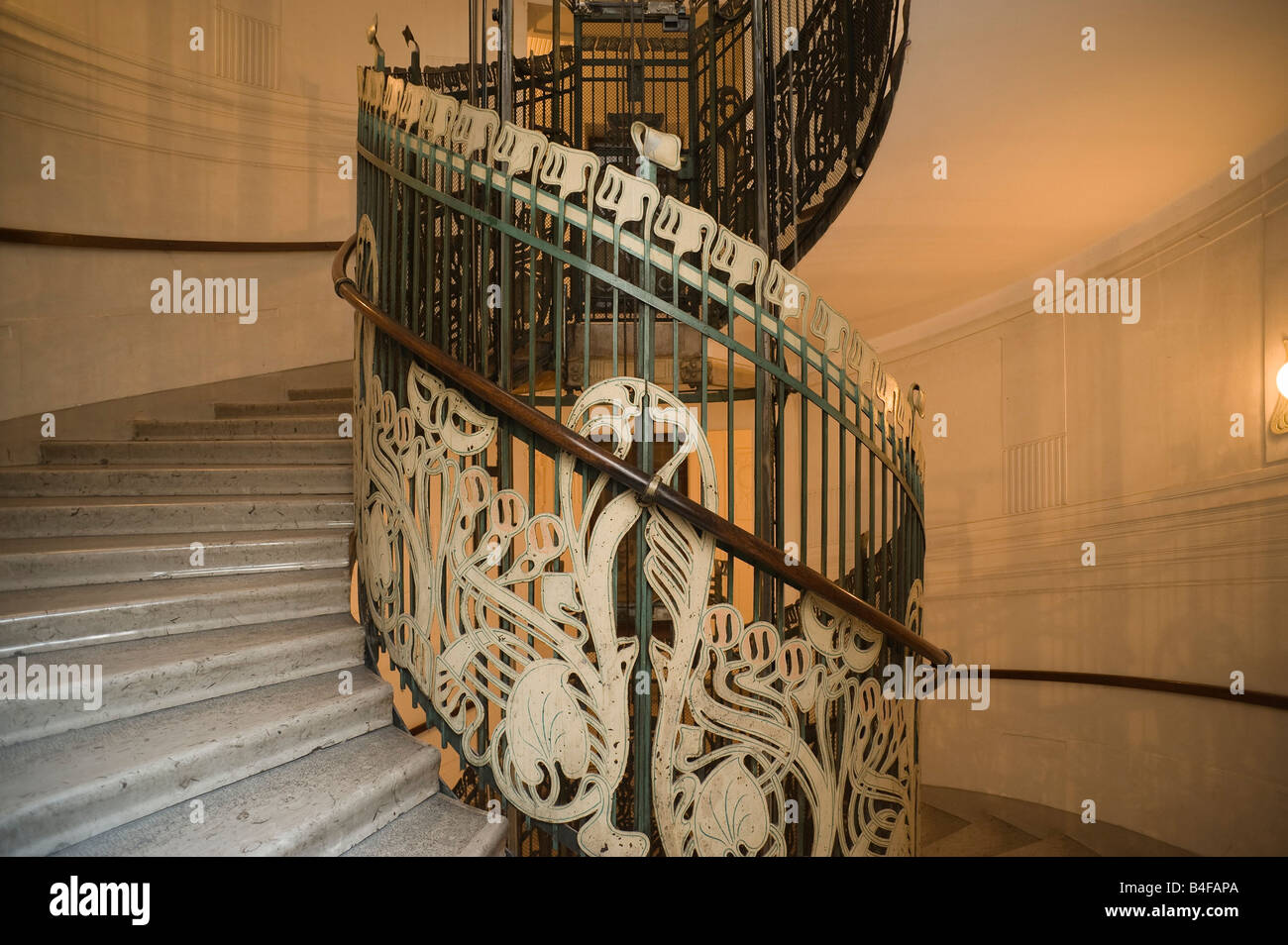 Immeuble Art Nouveau vienne Wienzeile 38 par Otto Wagner Banque D'Images