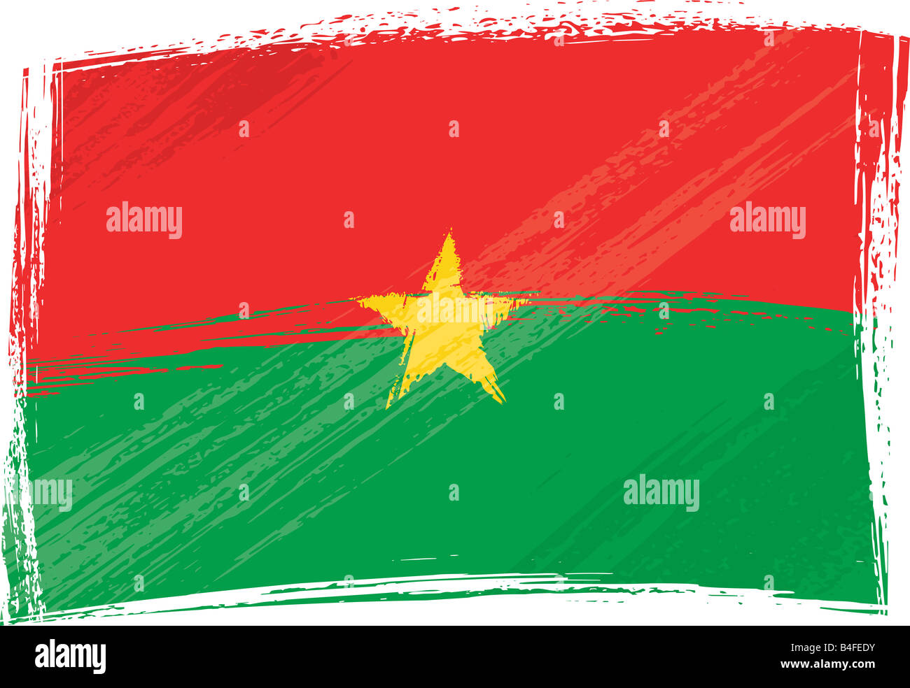 Grunge drapeau Burkina Faso Banque D'Images
