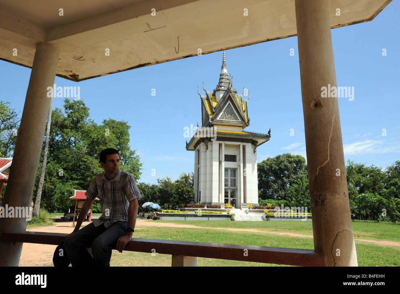 Le site de Choeung Ek the killing fields 12km à l'extérieur de Phnom Penh Cambodge 25 09 2008 Banque D'Images