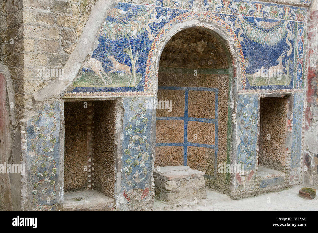 La Maison de Neptune et Amphitrite, Herculanum Banque D'Images