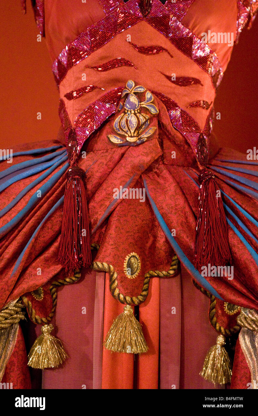 Détail d'un costume dans le Teatro di San Carlo museum Banque D'Images